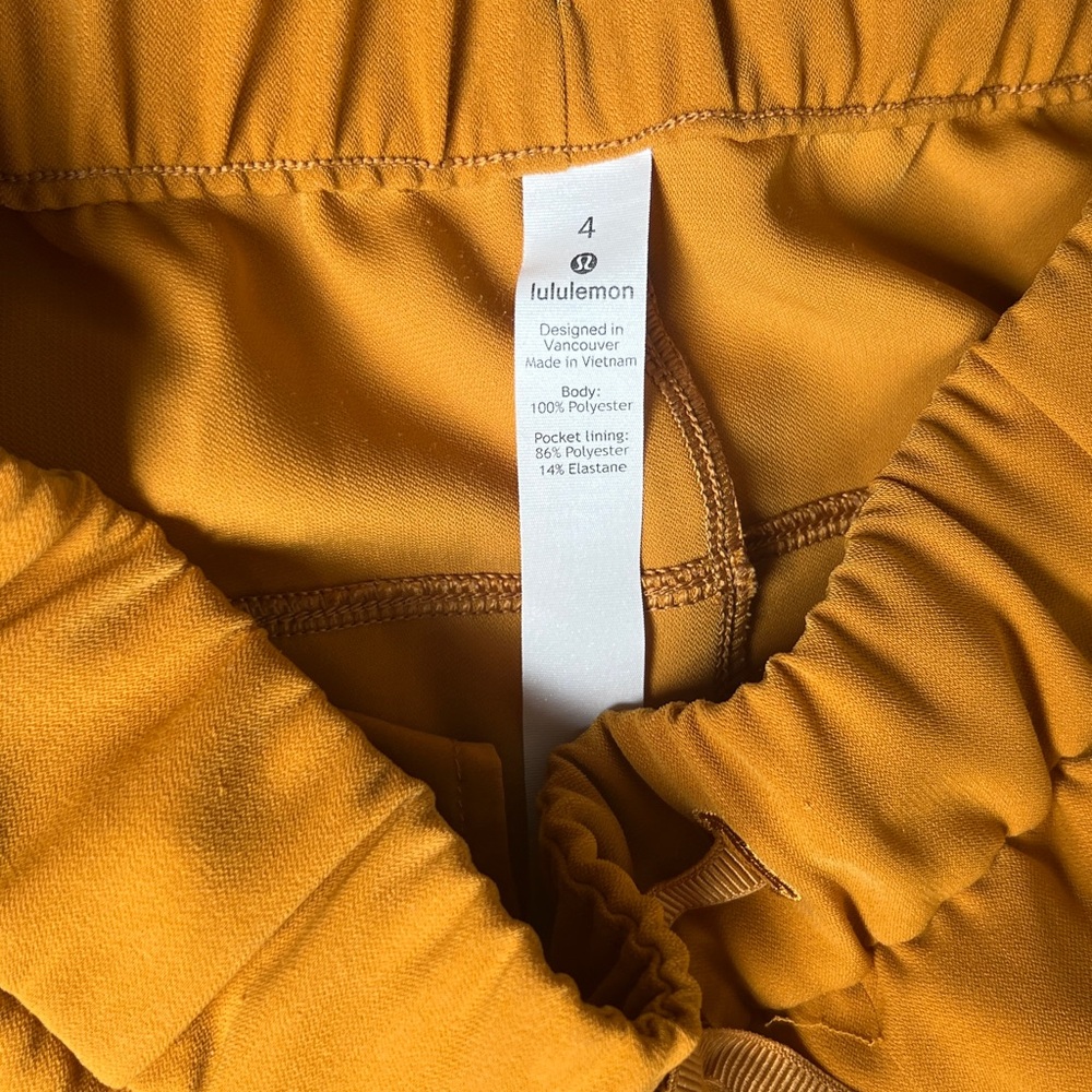 Lululemon Mustard Yellow Activewear Pants